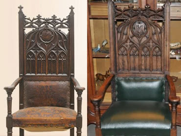 Реставрация кресла в готическом стиле